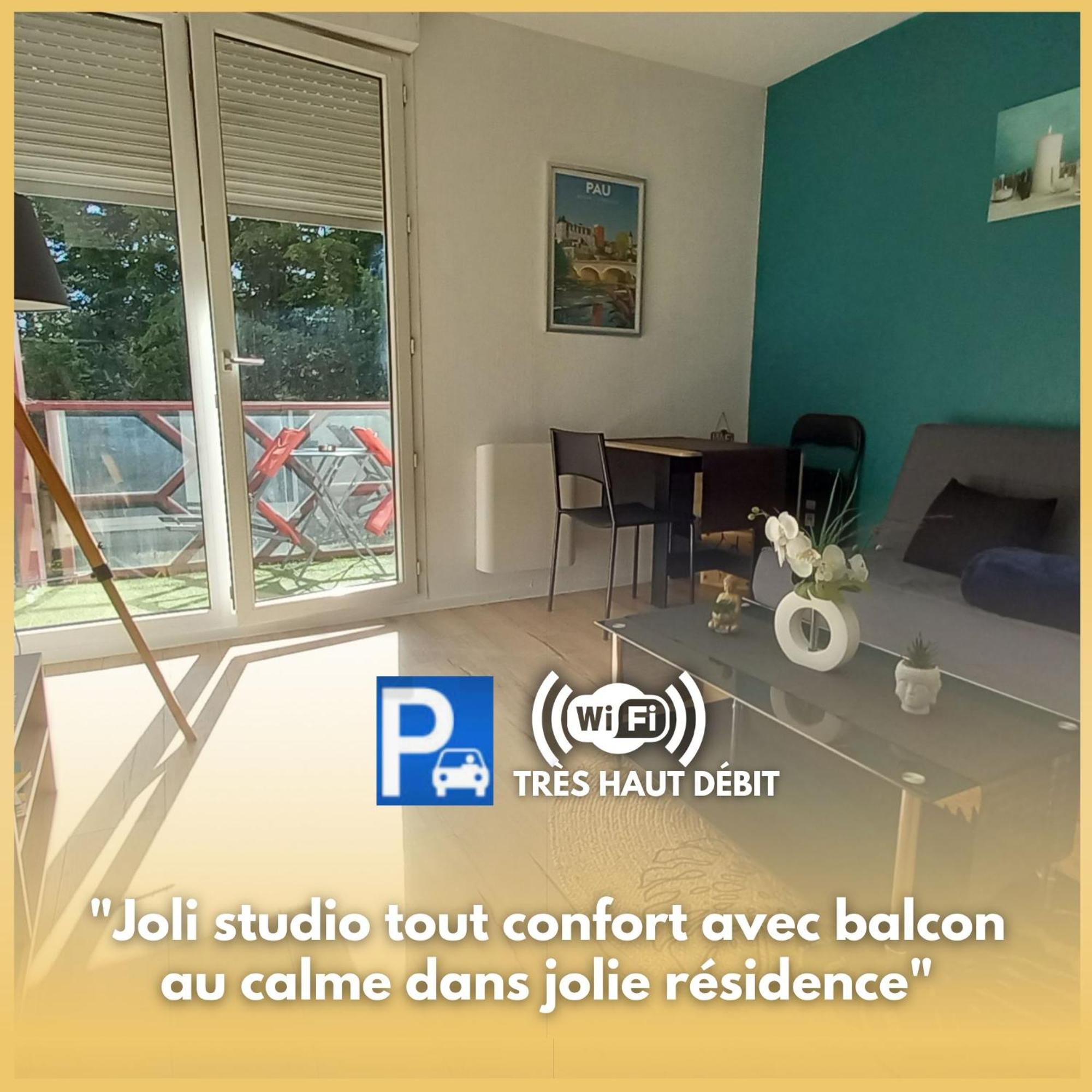Le Petit Park-Studio-Terrasse- Piscine-Wifi Fibre Apartment Pau Exterior foto